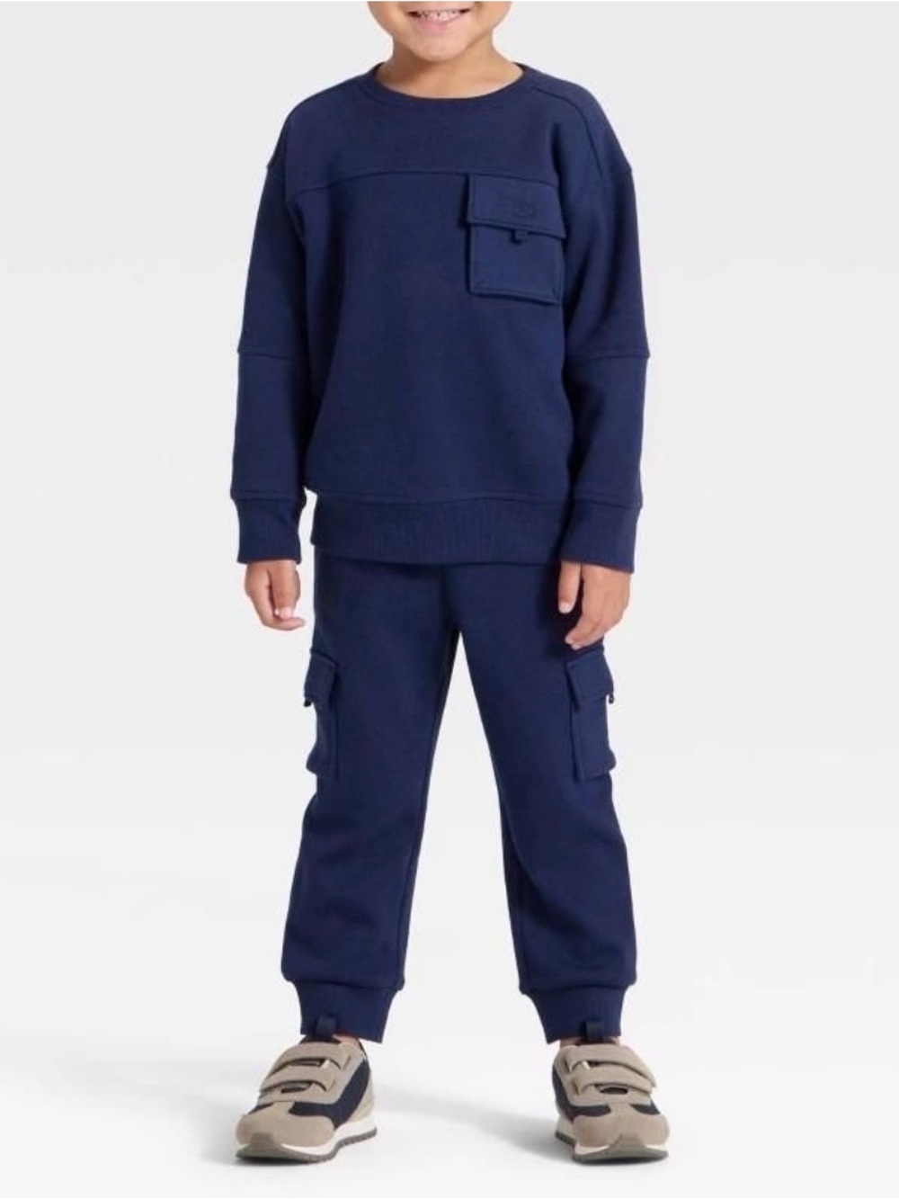 Cat & Jack Navy Blue Kids Matching Sweatshirt and Joggers Set